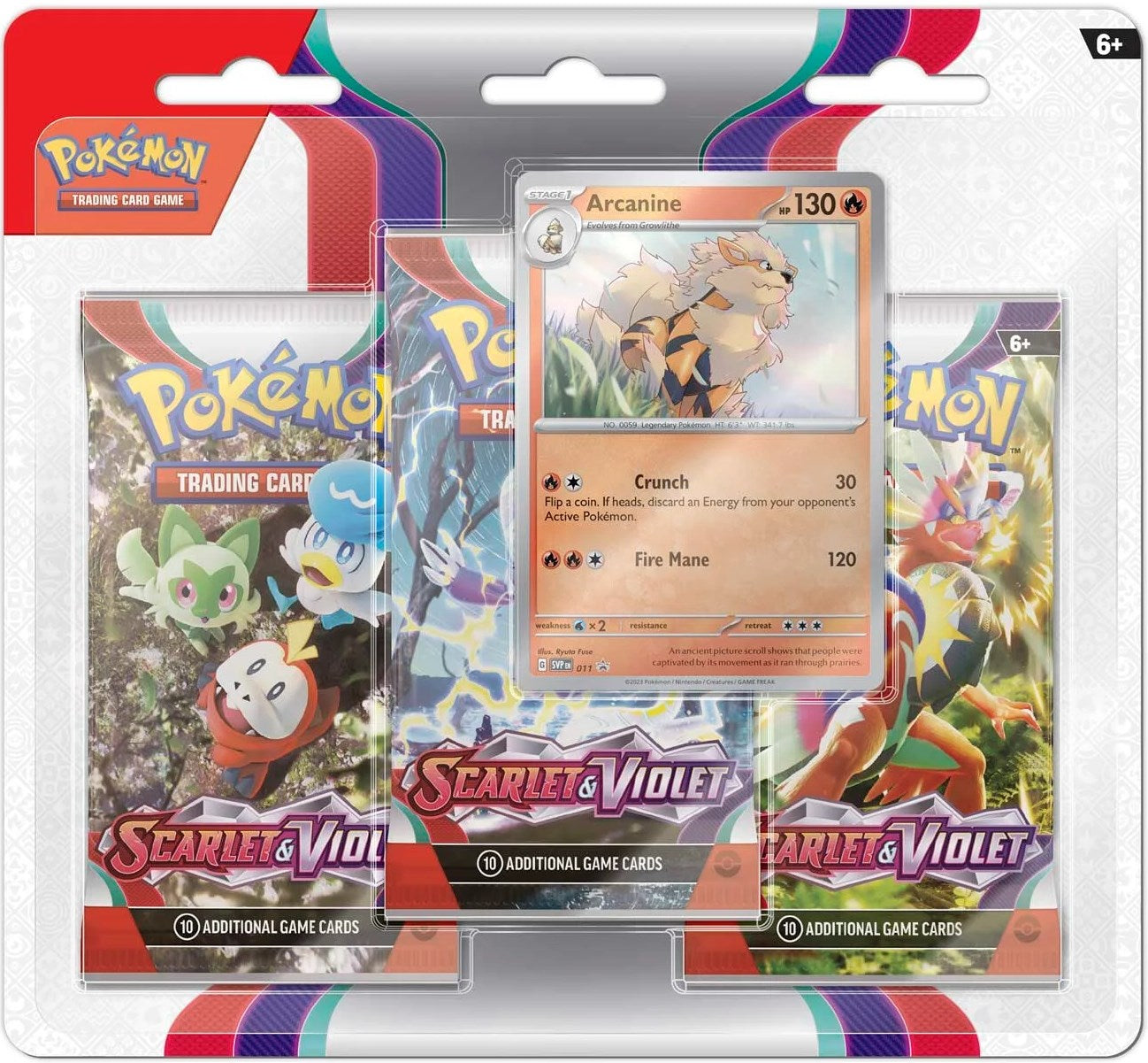 Scarlet & Violet - 3 Pack Blister (Arcanine) | Devastation Store