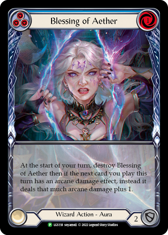 Blessing of Aether (Blue) [LGS118] (Promo)  Rainbow Foil | Devastation Store