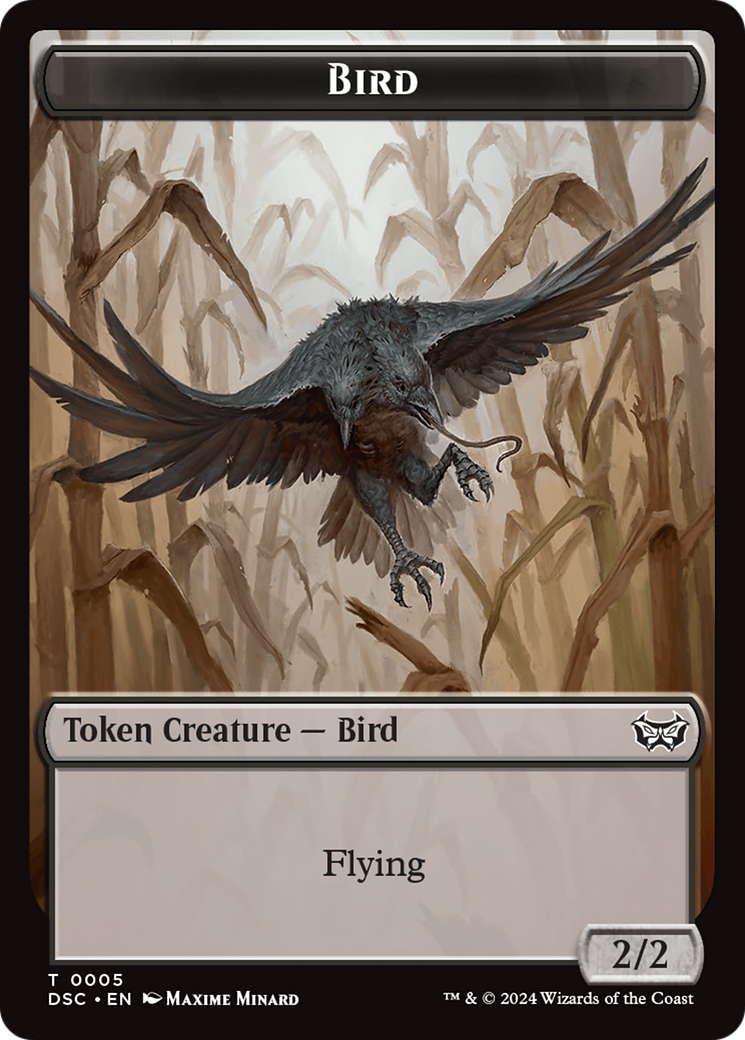 Demon // Bird Double-Sided Token [Duskmourn: House of Horror Commander Tokens] | Devastation Store