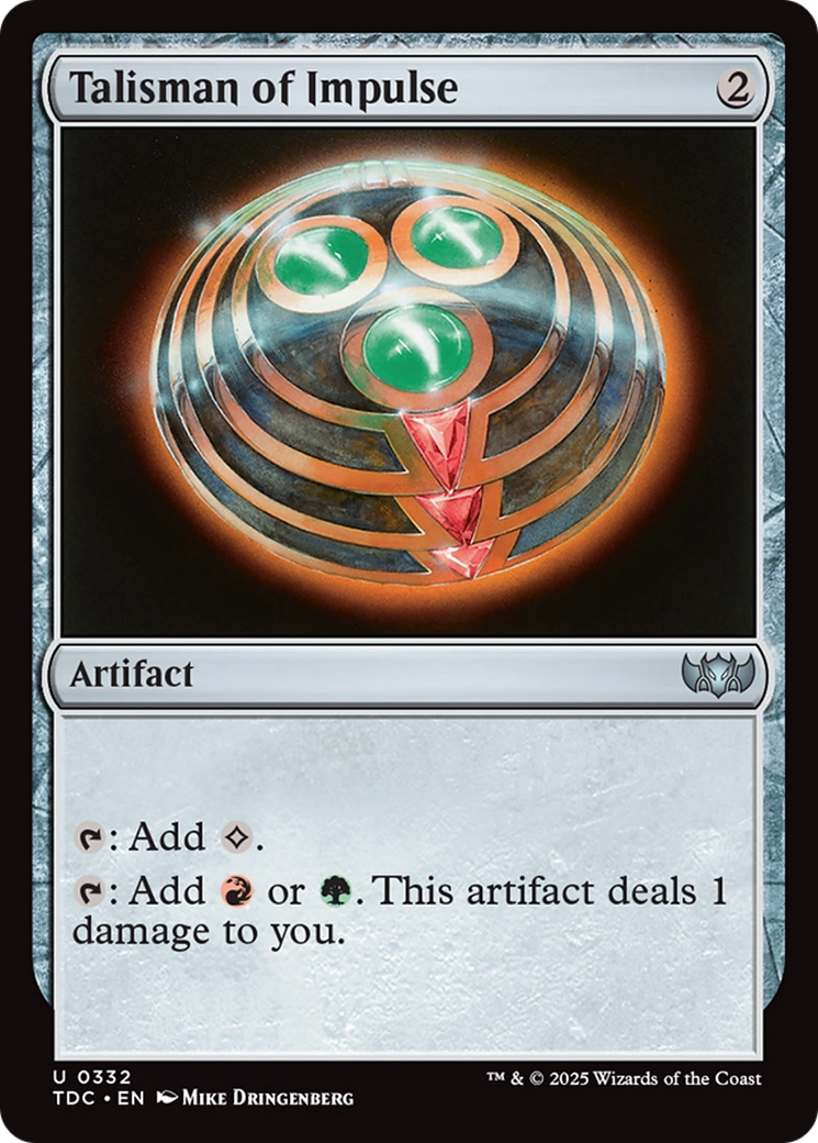 Talisman of Impulse [Tarkir: Dragonstorm Commander] | Devastation Store
