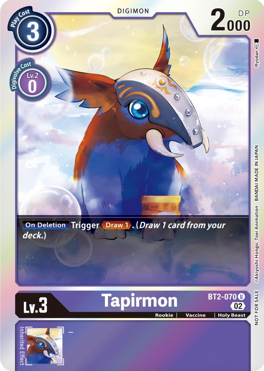 Tapirmon [BT2-070] (Official Tournament Pack Vol.8) [Release Special Booster Promos] | Devastation Store