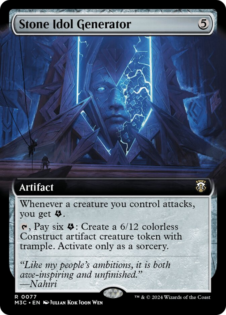 Stone Idol Generator (Extended Art) (Ripple Foil) [Modern Horizons 3 Commander] | Devastation Store