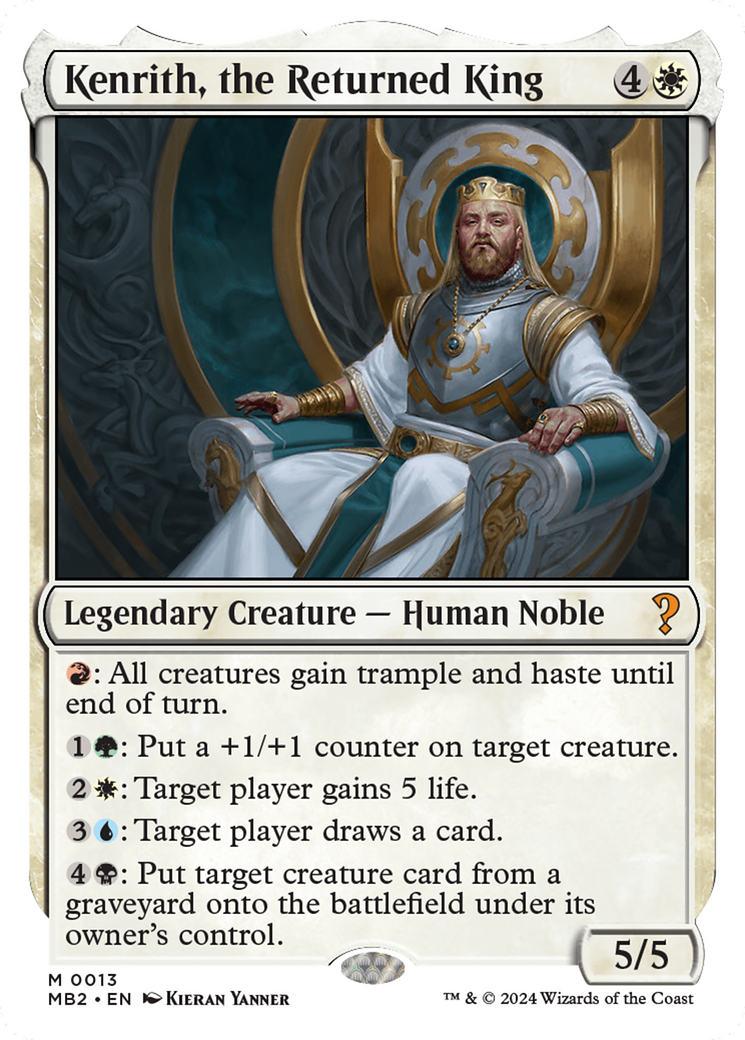 Kenrith, the Returned King (White Border) [Mystery Booster 2] | Devastation Store