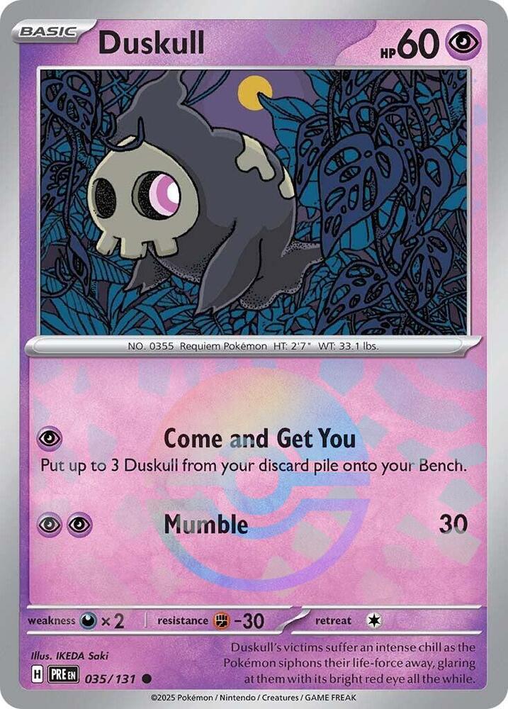 Duskull (035/131) (Poke Ball Pattern) [Scarlet & Violet: Prismatic Evolutions] | Devastation Store