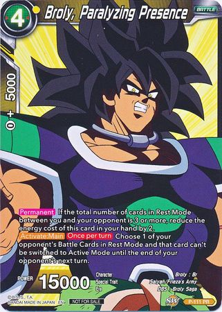 Broly, Paralyzing Presence (Broly Pack Vol. 3) (P-111) [Promotion Cards] | Devastation Store