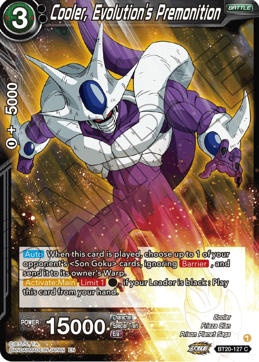 Cooler, Evolution's Premonition (BT20-127) [Power Absorbed] | Devastation Store