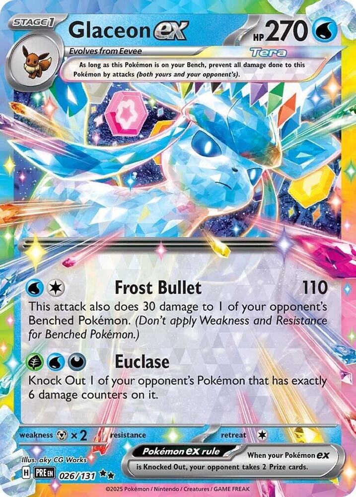 Glaceon ex (026/131) [Scarlet & Violet: Prismatic Evolutions] | Devastation Store
