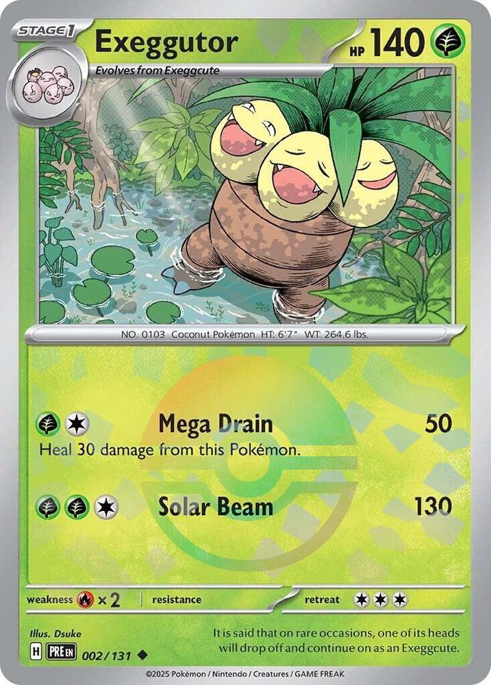 Exeggutor (002/131) (Poke Ball Pattern) [Scarlet & Violet: Prismatic Evolutions] | Devastation Store