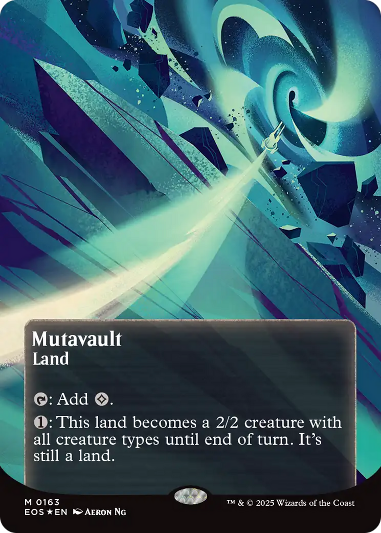 Mutavault (0163) (Borderless) (Galaxy Foil) [Edge of Eternities: Stellar Sights] | Devastation Store