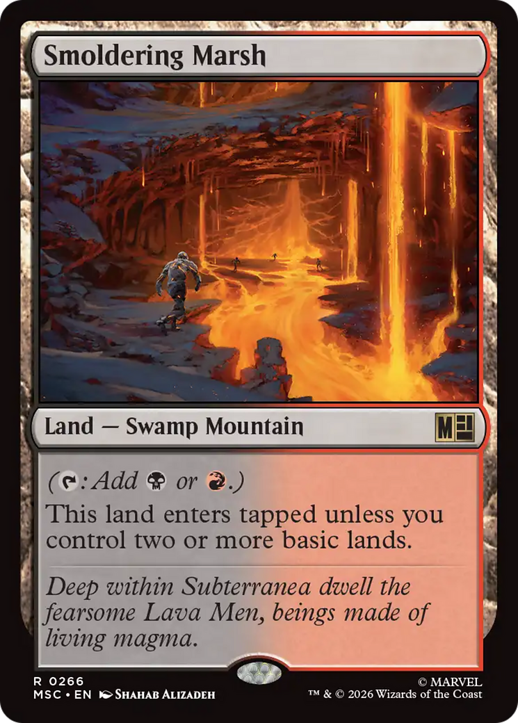 Smoldering Marsh (Surge Foil) [Marvel Super Heroes Commander] | Devastation Store
