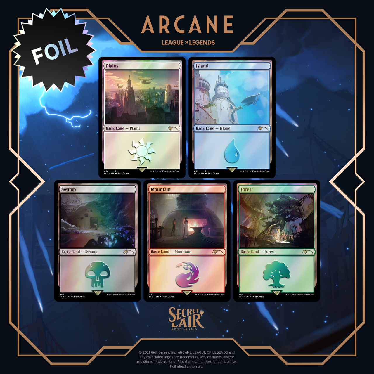 Secret Lair: Drop Series - Secret Lair x Arcane: Lands (Foil Edition) | Devastation Store