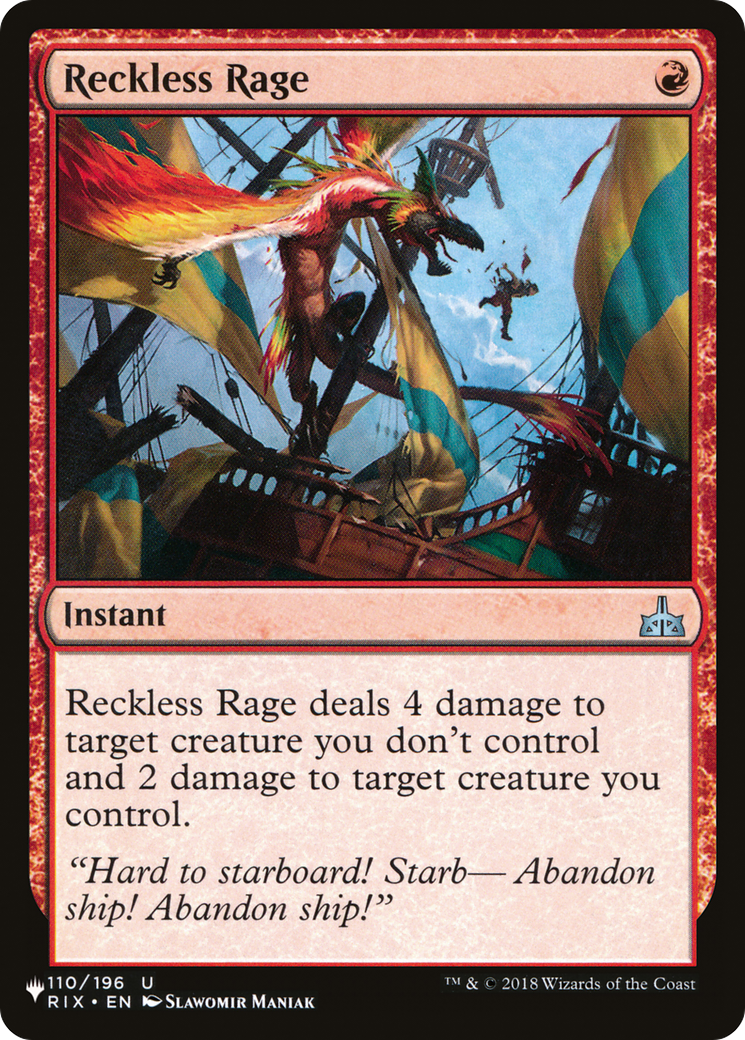 Reckless Rage [The List Reprints] | Devastation Store