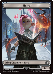 Bird // Hero (0005) Double Sided Token [FINAL FANTASY Commander Tokens] | Devastation Store