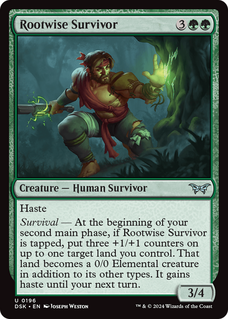 Rootwise Survivor [Duskmourn: House of Horror] | Devastation Store