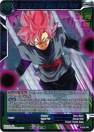 Joyful Strike Goku Black Rose (Metallic Foil) (Event Pack 2018) (P-015) [Promotion Cards] | Devastation Store