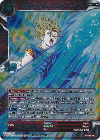 Vegito, Here to Save the Day (P-021) [Promotion Cards] | Devastation Store