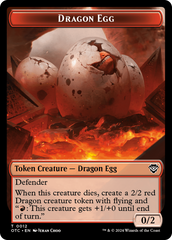 Dragon Egg // Dragon Double-Sided Token [Outlaws of Thunder Junction Commander Tokens] | Devastation Store