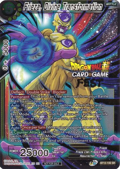 Frieza, Divine Transformation (Card Game Fest 2022) (BT12-100) [Tournament Promotion Cards] | Devastation Store