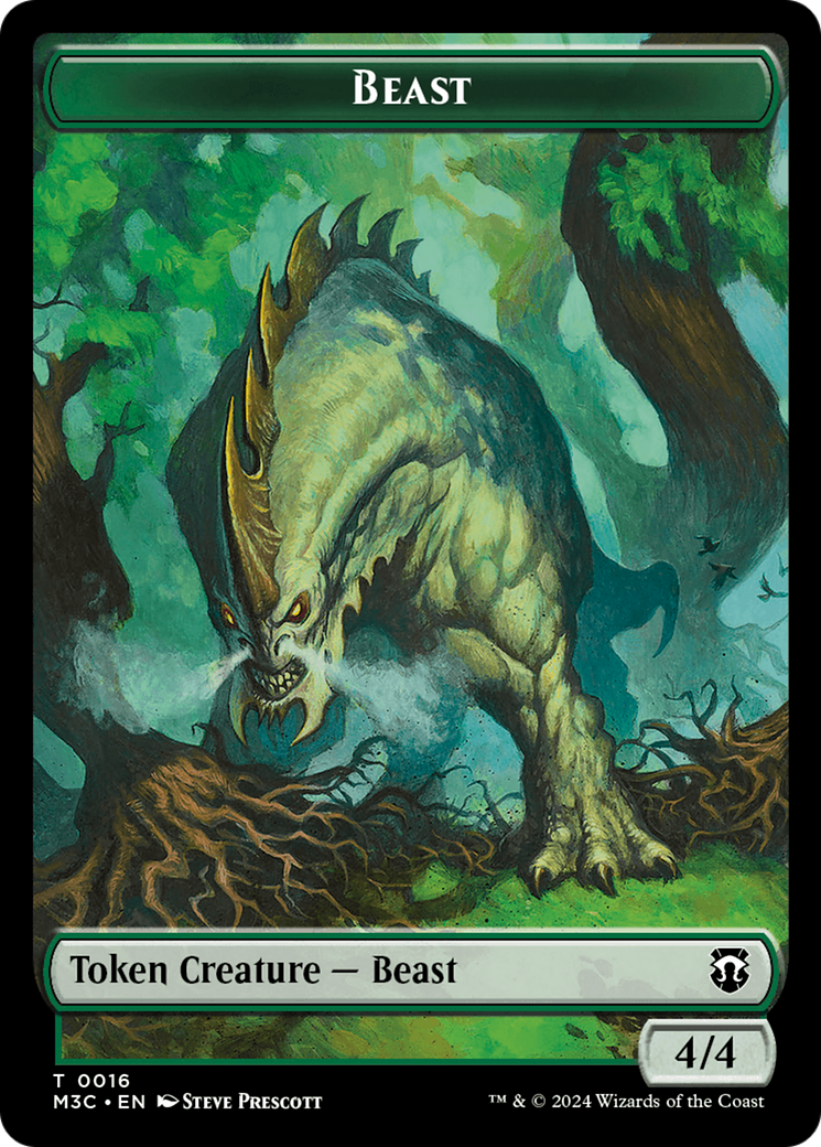 Beast (0016) // Copy Double-Sided Token [Modern Horizons 3 Commander Tokens] | Devastation Store