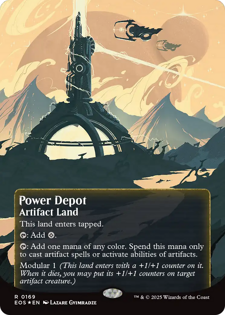 Power Depot (0169) (Borderless) (Galaxy Foil) [Edge of Eternities: Stellar Sights] | Devastation Store