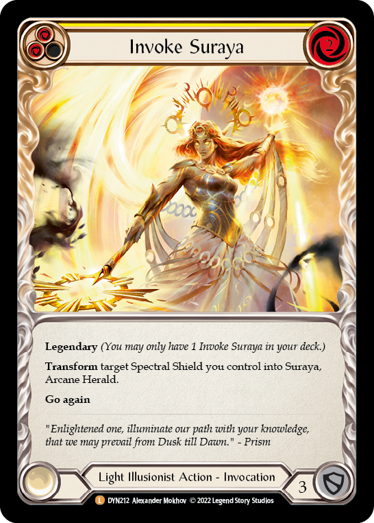 Invoke Suraya // Suraya, Archangel of Knowledge [DYN212] (Dynasty)  Cold Foil | Devastation Store