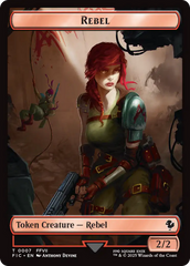 Soldier // Rebel Double-Sided Token (Surge Foil) [FINAL FANTASY Commander Tokens] | Devastation Store