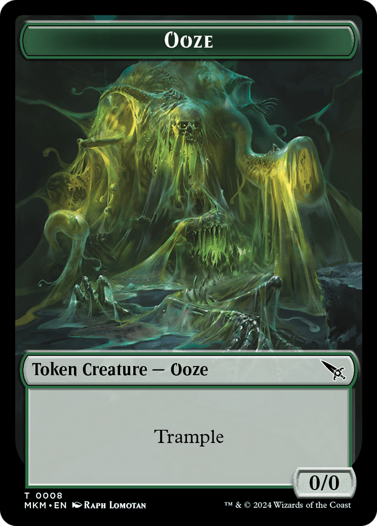 Ooze // A Mysterious Creature Double-Sided Token [Murders at Karlov Manor Tokens] | Devastation Store