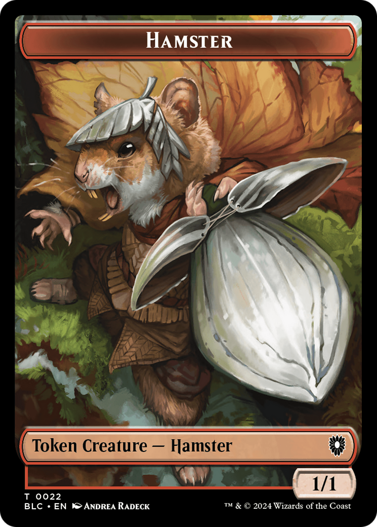 Hamster // Beast (024) Double-Sided Token [Bloomburrow Commander Tokens] | Devastation Store