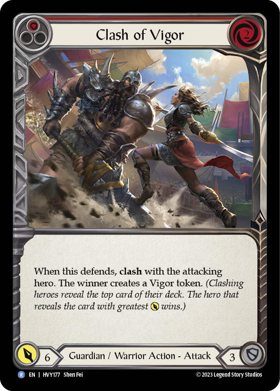 Clash of Vigor (Red) [HVY177] (Heavy Hitters)  Rainbow Foil | Devastation Store