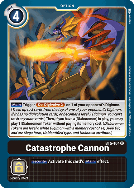 Catastrophe Cannon [BT5-104] [Battle of Omni] | Devastation Store