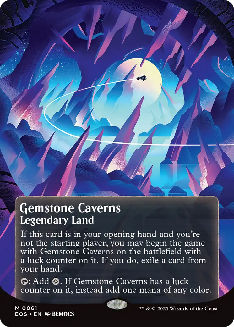 Gemstone Caverns (0061) (Borderless) [Edge of Eternities: Stellar Sights] | Devastation Store