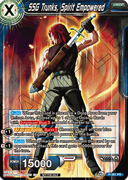 SSG Trunks, Spirit Empowered (Gold Stamped) (P-361) [Promotion Cards] | Devastation Store