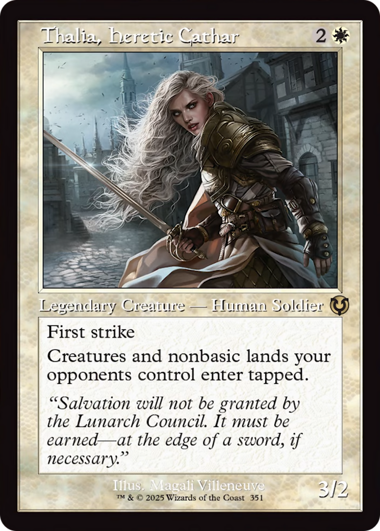 Thalia, Heretic Cathar (Retro Frame) [Innistrad Remastered] | Devastation Store