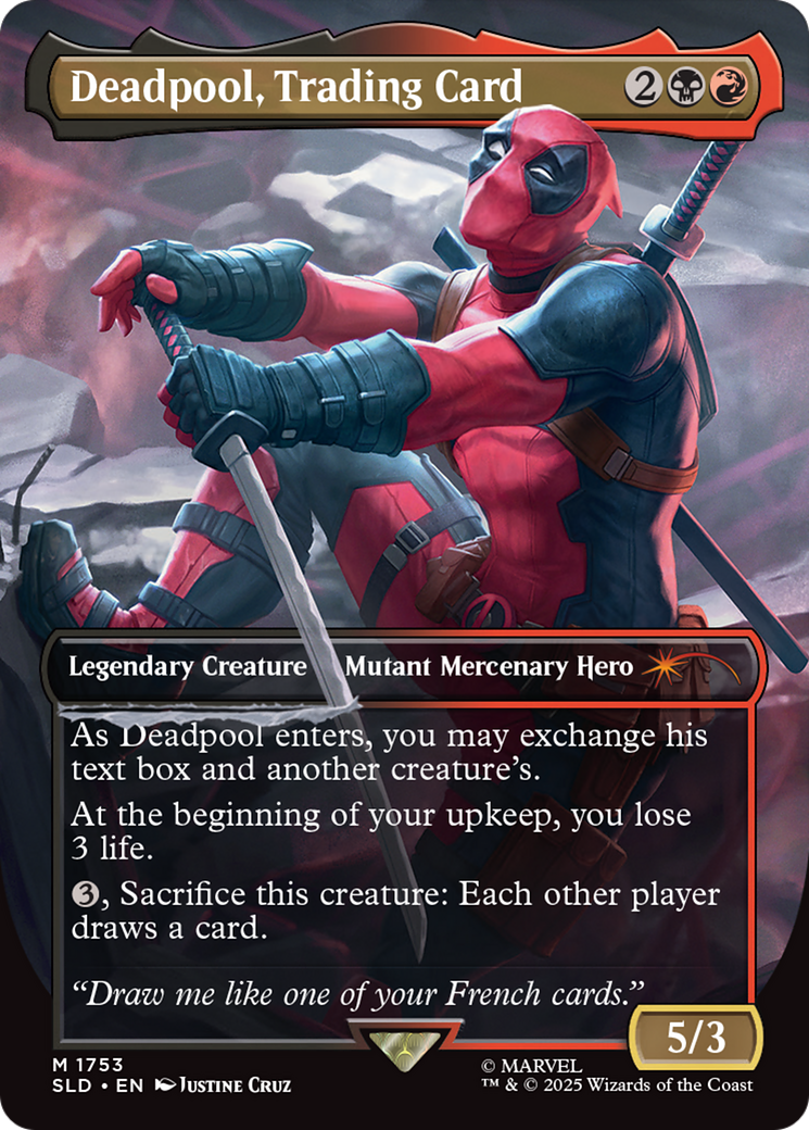 Deadpool, Trading Card (Rainbow Foil) [Secret Lair Drop Series] | Devastation Store