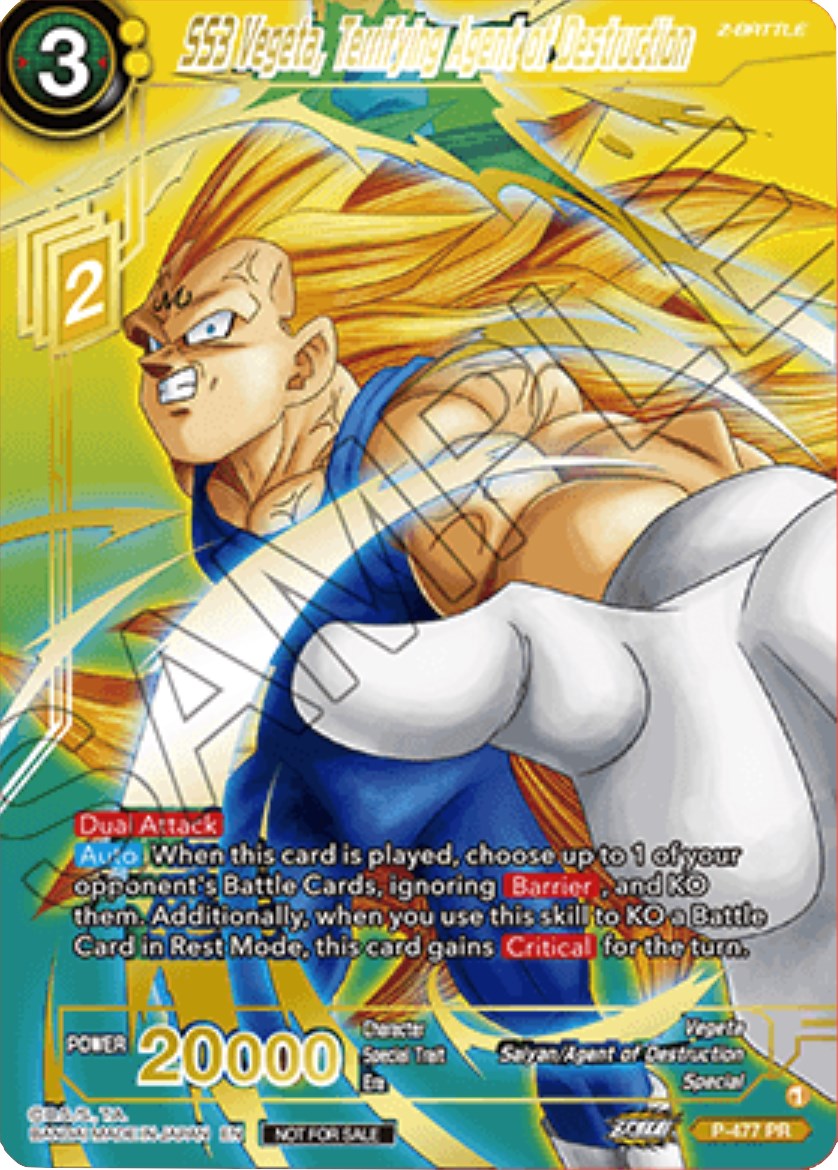 SS3 Vegeta, Terrifying Agent of Destruction (Gold-Stamped) (P-477) [Tournament Promotion Cards] | Devastation Store