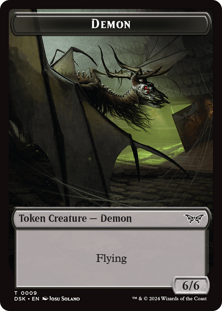 Demon // Manifest Double-Sided Token [Duskmourn: House of Horror Tokens] | Devastation Store