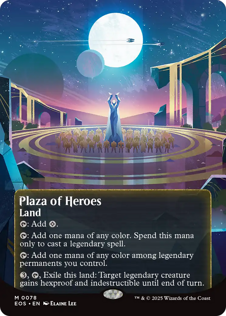 Plaza of Heroes (0078) (Borderless) [Edge of Eternities: Stellar Sights] | Devastation Store