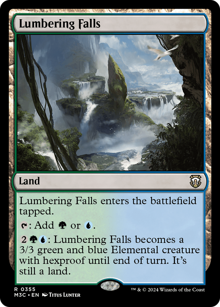 Lumbering Falls (Ripple Foil) [Modern Horizons 3 Commander] | Devastation Store