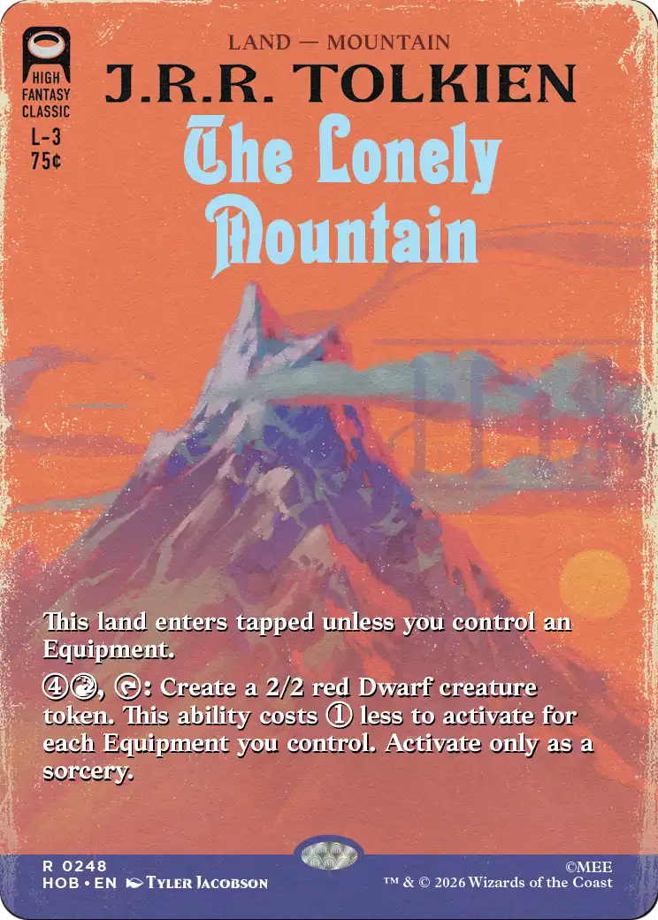 The Lonely Mountain (Borderless) (0248) (Surge Foil) [The Hobbit] | Devastation Store
