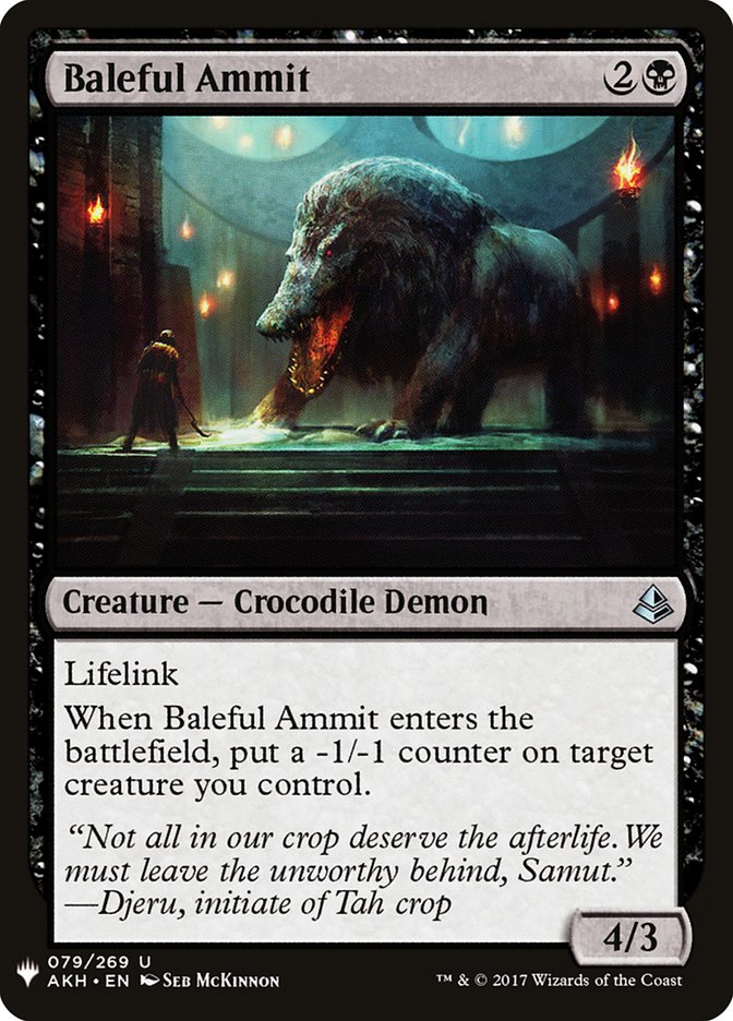 Baleful Ammit [Mystery Booster] | Devastation Store