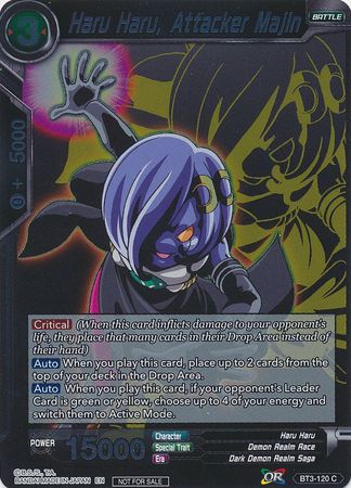 Haru Haru, Attacker Majin (Event Pack 3 - 2019) (BT3-120_PR) [Promotion Cards] | Devastation Store
