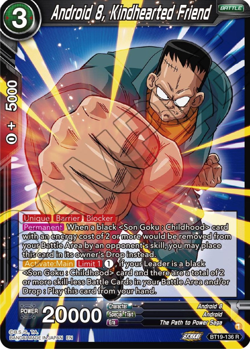 Android 8, Kindhearted Friend (BT19-136) [Fighter's Ambition] | Devastation Store