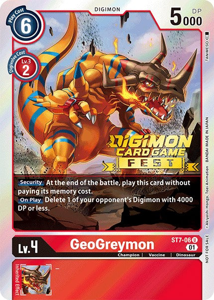 GeoGreymon [ST7-06] (Digimon Card Game Fest 2022) [Starter Deck: Gallantmon Promos] | Devastation Store