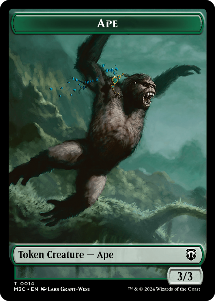 Ape // Plant Double-Sided Token [Modern Horizons 3 Commander Tokens] | Devastation Store