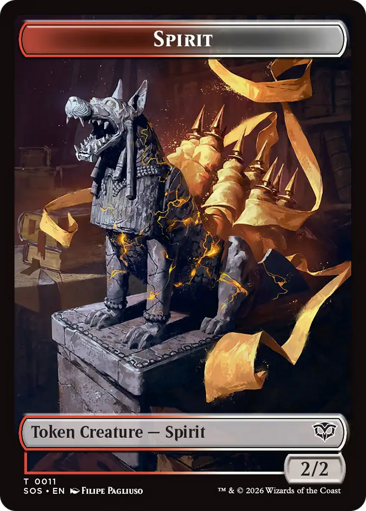 Fractal (0005) // Spirit (0011) Double-Sided Token [Secrets of Strixhaven Tokens] | Devastation Store
