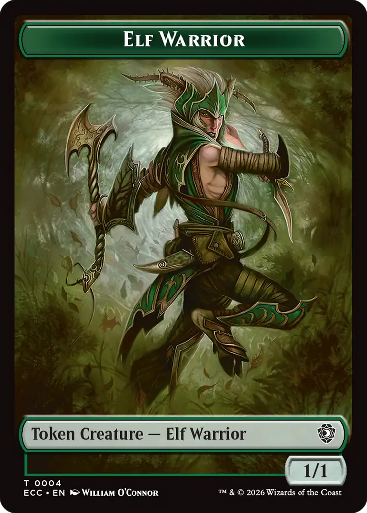 Zombie // Elf Warrior Double-Sided Token [Lorwyn Eclipsed Tokens] | Devastation Store
