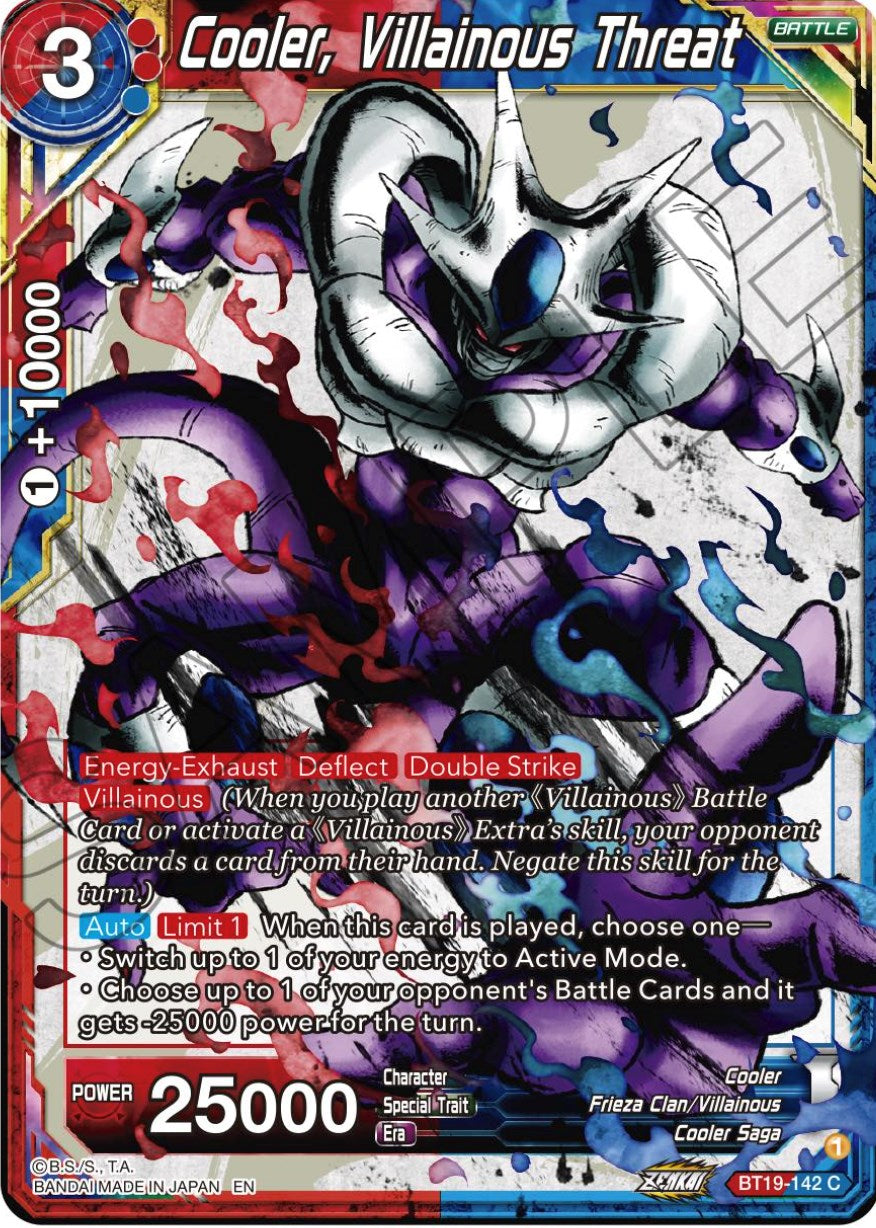 Cooler, Villainous Threat (BT19-142) [Fighter's Ambition] | Devastation Store