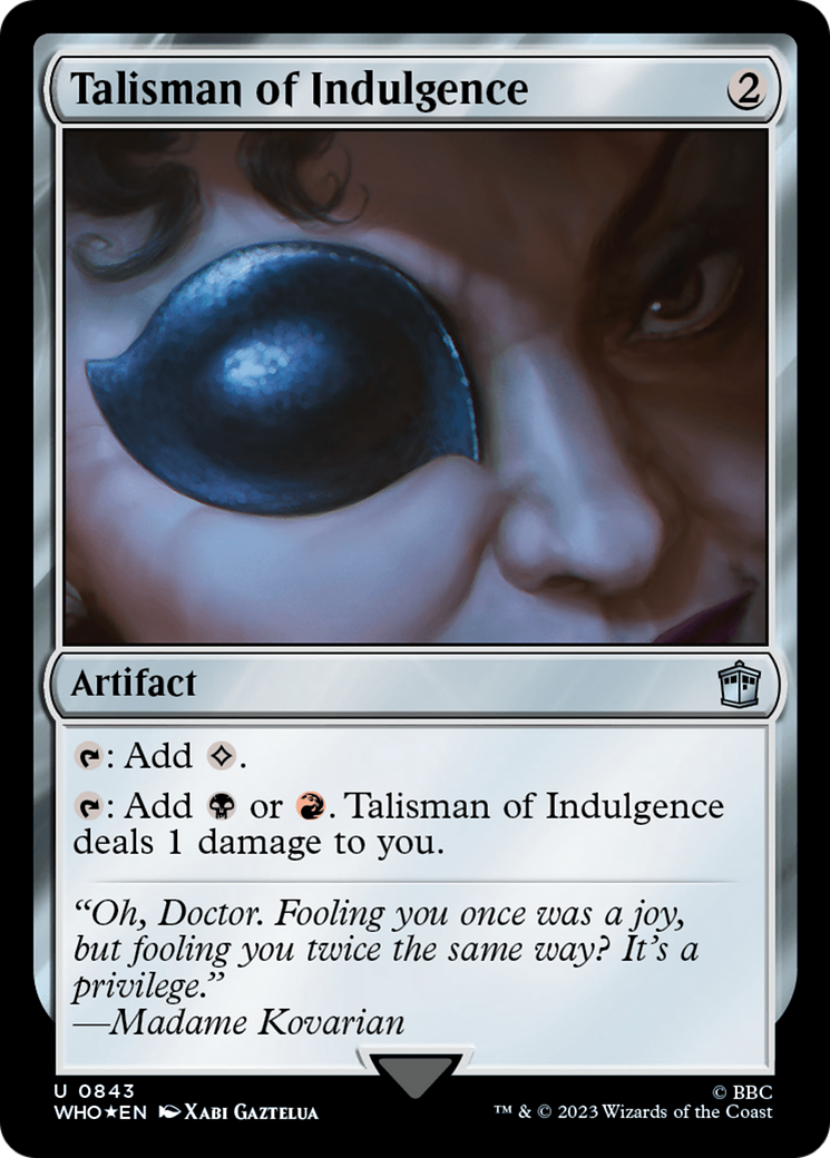 Talisman of Indulgence (Surge Foil) [Doctor Who] | Devastation Store