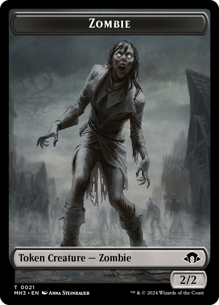 Insect (0043) (Ripple Foil) // Zombie Double-Sided Token [Modern Horizons 3 Tokens] | Devastation Store