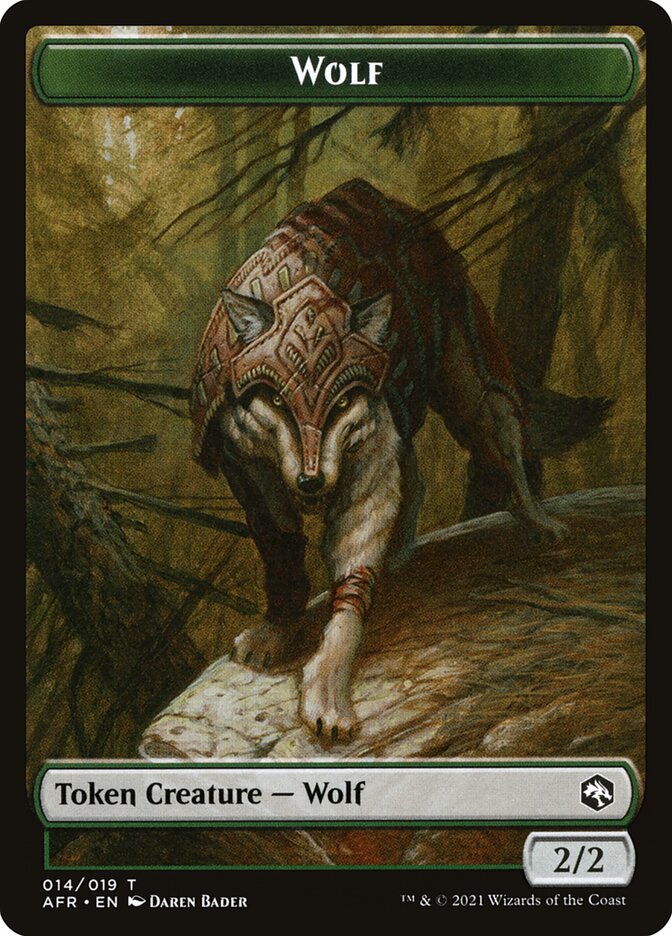 Wolf // Icingdeath, Frost Tongue Double-Sided Token [Dungeons & Dragons: Adventures in the Forgotten Realms Tokens] | Devastation Store